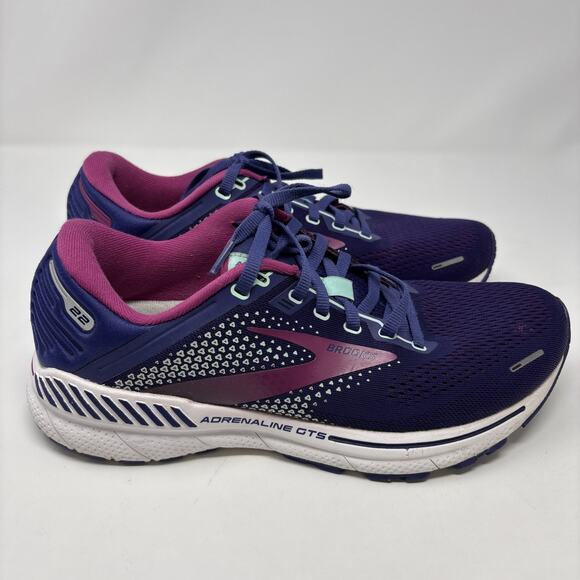 Brooks Adrenaline GTS 22 Stability Running Walking Shoe Purple Women’s Size 9.5B - Picture 2 of 7
